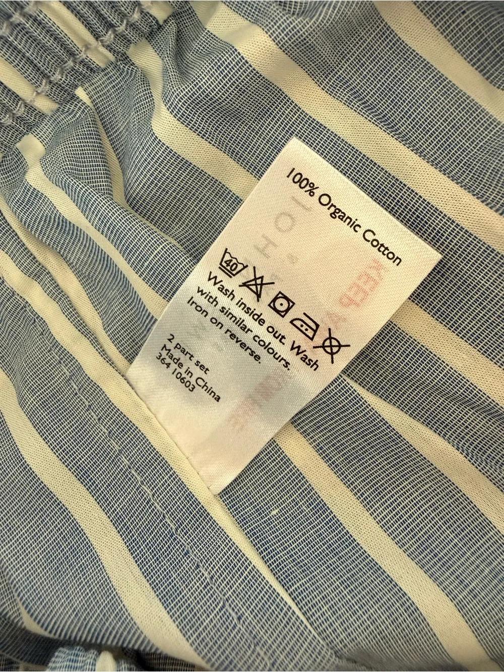 Men's Blue Stripe Pajama Shirt and Pants Set